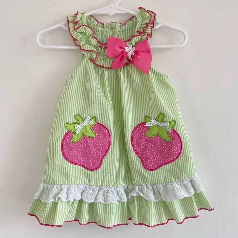 Nannette Vintage Strawberry Fruits Dress